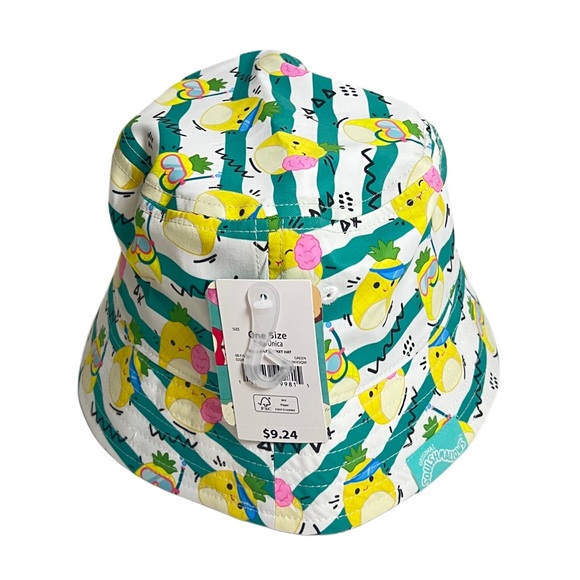 NWT New Squishmallows Pineapple‎ Print Bucket Hat Kids - Picture 1 of 5